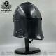 Medieval Black Berbuda Helmet Steel 18 gauge Armor Suit Helmet larp Knight