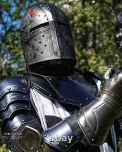 Medieval Black Templar Knight Full Body Set Armour Cosplay Suit Halloween