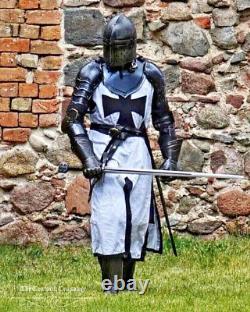 Medieval Black Templar Knight Larp Full Body Set Armor Cosplay Halloween Suit