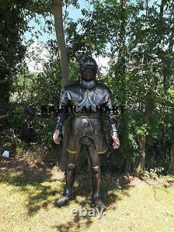 Medieval Black Warrior Knight Gothic Full Suit Of Armor Wearable Medieval