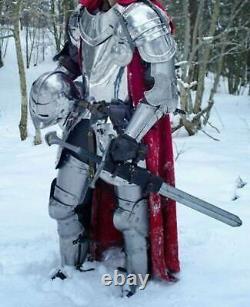 Medieval Body Armor Suit Full Knight Armour Wearable Crusader Combat Costume new