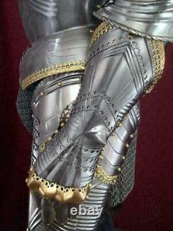 Medieval Brass Armor Full Body German Gothic Wearable Suit of Armour Knight Suit