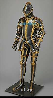 Medieval Brass Armour Knight Wearable Suit Of Armor Crusader Combat Full Body