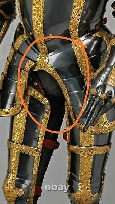 Medieval Brass Armour Knight Wearable Suit Of Armor Crusader Combat Full Body