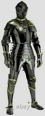 Medieval Brass Steel Wearable Knight Full Suit of Armor Combat Body Costume