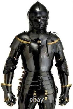 Medieval Brass Suit Of Armor Wearable Knight Crusader Full Body Armour Costume