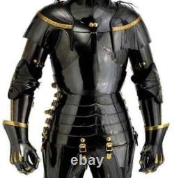 Medieval Brass Suit Of Armor Wearable Knight Crusader Full Body Armour Costume