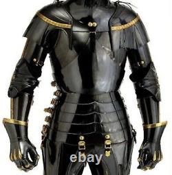 Medieval Brass Suit Of Armor Wearable Knight Crusader Full Body Armour Costume