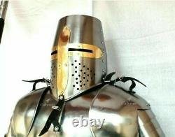 Medieval Brass Wearable Knight Suit Of Armor Crusader Gothic Full Body Armor