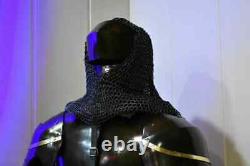 Medieval Brass Wearable Suit Of Armor Knight Larp Full Body Armour Black Costume