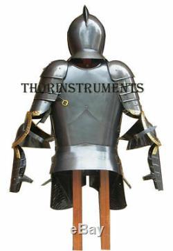 Medieval Breastplate Black Knight Suit Armor Wearable Costume Reenactment Item