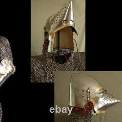 Medieval Churburg Full Suit of Armor Knight Crusader Bascinet Armor