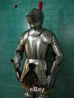 Medieval Combat Knight Suit of Armor 15th Century Full Body Suit Armour W Stand