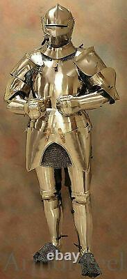Medieval Combat Suit Armor Armour Knight Full Body Wearable Crusader Helmet