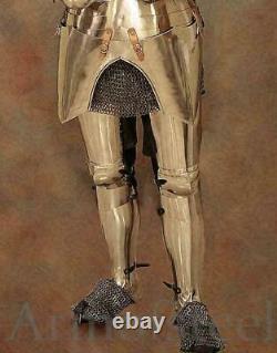Medieval Combat Suit Armor Armour Knight Full Body Wearable Crusader Helmet