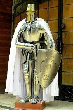 Medieval Costume Wearable Suit Of Full Body Armur Crusader Combat Knight Combat