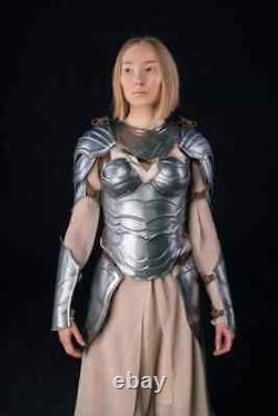 Medieval Female Full Knight Body Armor Suit Lady Cuirass Steel Fantasy Costume