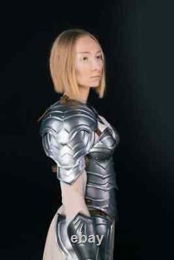 Medieval Female Full Knight Body Armor Suit Lady Cuirass Steel Fantasy Costume