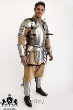 Medieval Full Armour Suit Warrior Larp Armor Knight Collectible Reproduction 18g