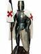 Medieval Full Black Steel Templar Knight Suit of Armour Wearable Costume