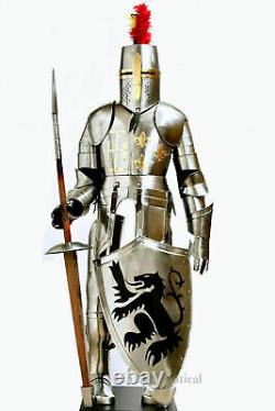 Medieval Full Body Armor Knight Wearable Templar Suit Of Armor Costume Christmas