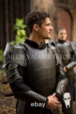 Medieval Full Body Armor Suit Undead Knight Fighting BLACK Armor LARP Suit
