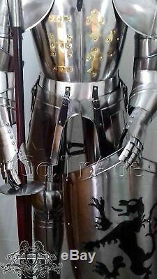 Medieval Full Body Armor Suit of Knight TEMPLAR CRUSADER With BASE Combat COMPLETE