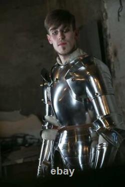 Medieval German Gothic Armour Suit Knight Crusader Wearable Larp Sallet Armor
