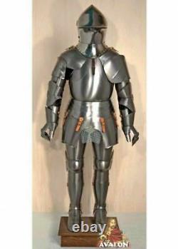 Medieval German Knight Larp Armour Crusader Gothic Full Suit of Armor costume
