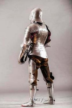 Medieval Gothic Armor with Axe spears Battle Warrior Full Body Knight Armor Suit