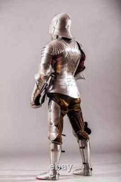 Medieval Gothic Knight Suit Of Armor Crusader Combat Wearable Full Body Armour