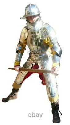 Medieval Gothic Maximillian Armor Suit Knight Crusader Wearable Larp Armor