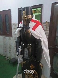 Medieval Gothic Suit Of Armor Crusader Knight Wearable Full Body Armor Templar