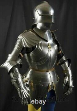 Medieval Gothic Suit Of Armor, Custom Larp Full Body Armour, Knight Warrior