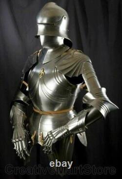 Medieval Gothic Suit Of Armor, Custom Larp Full Body Armour, Knight Warrior