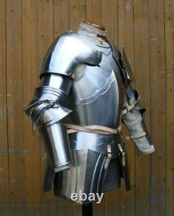 Medieval HMB Knight Gothic Half Body Armor Suit WithCuirass Pauldrons/Arm Guards