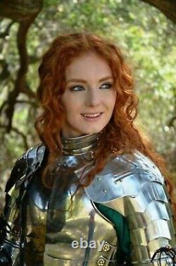 Medieval Half Body Armor Lady Suit Knight Steel Armour For Halloween Costume