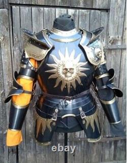 Medieval Half Body Armor Suit Knight Steel Wearable Armour Costume Halloween