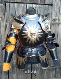 Medieval Half Body Armor Suit Knight Steel Wearable Armour Costume Halloween