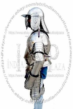 Medieval Half Body Suit Of Armor Battle Knight Cuirass/helmet/Pauldrons/gauntlet