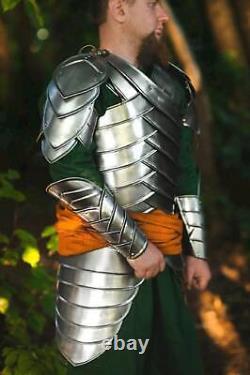 Medieval Half Suit Armor Pauldrons Bracers Cuirass Battle Warrior Knight Costume