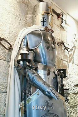 Medieval Halloween Costume Armour Knight Suit Of Armor Templar Combat Full Body