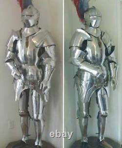 Medieval Knight 15th Century Combat Armour Full Body Suit with wooden base