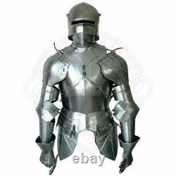 Medieval Knight 18 gauge Steel Half-suit of armor, Gothic Body Armor Cuirass