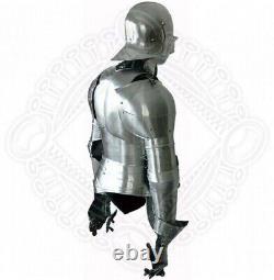 Medieval Knight 18 gauge Steel Half-suit of armor, Gothic Body Armor Cuirass