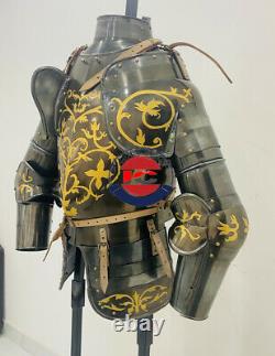 Medieval Knight Antique Finish Gothic Half Suit of Armor Adult Costume
