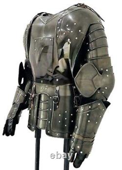 Medieval Knight Armor Body Suit Steel Wearable Half Armor LARP Cosplay Costume