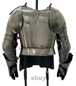 Medieval Knight Armor Body Suit Steel Wearable Half Armor LARP Cosplay Costume