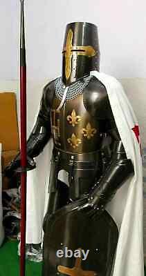 Medieval Knight Armor Suit Crusader Antique Templar Wearable Armour Suit Combat