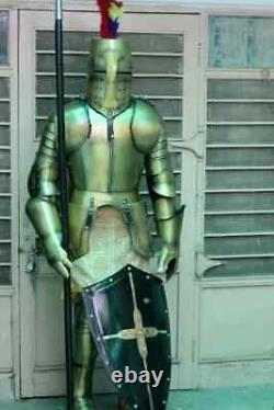 Medieval Knight Armor Suit Of Templar Full Size Wearable LARP Armor Battle Suit